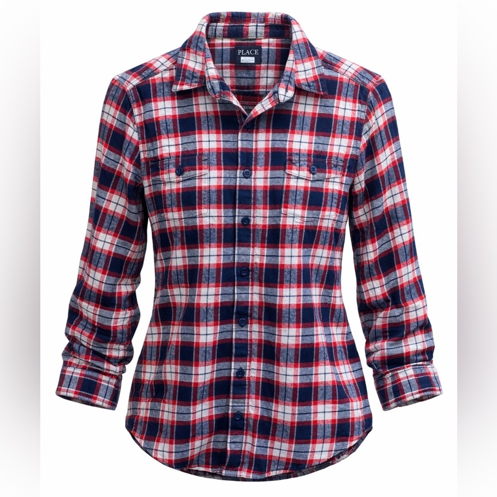 The Children’s Place Adult Flannel Button Down Shirt